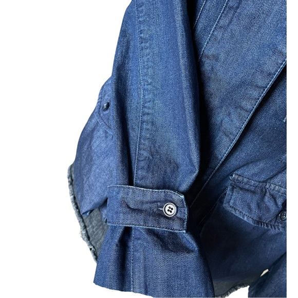 Country Road blue Denim Safari utility jacket, Anorak. - Picture 4 of 7